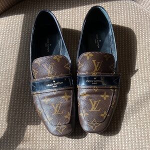 Louis Vuitton Monogram Brown and Black Loafers